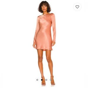 Shona joy Eloise long sleeve backless mini dress